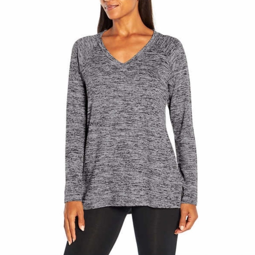 Banana Republic Marled Gray Grey V-Neck Long Sleeve Top Women’s XL Pullover